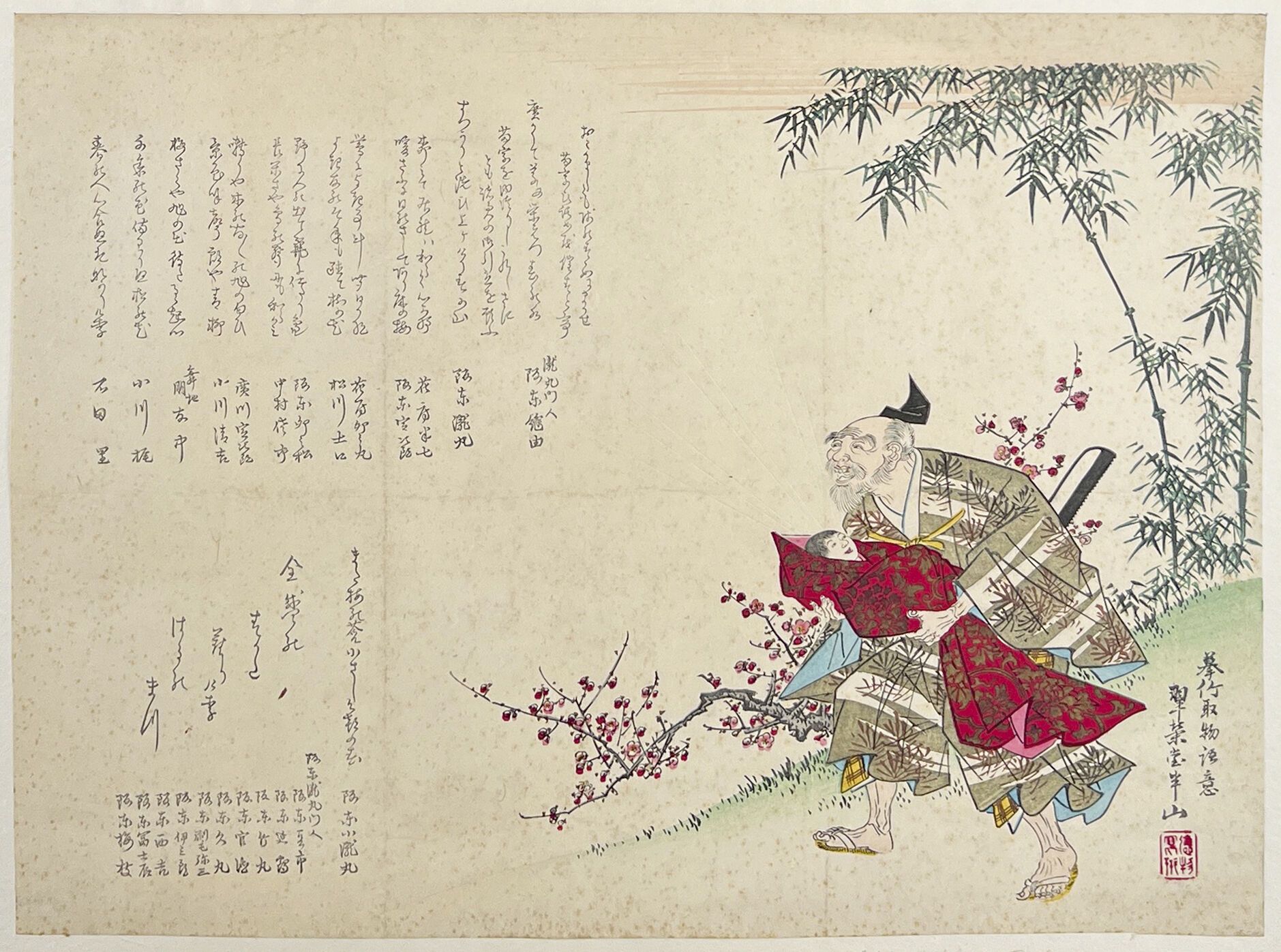 Null 柴田泽信 (1807-1891)
- Obosho surimono，托盘上的香水燃烧器和玉兰花枝。签名：Zeshin，盖章：Tairyukyo（修复&hellip;