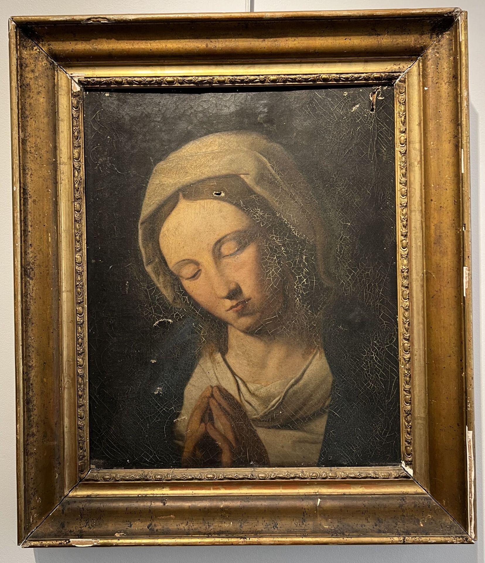 Null D'après Giovanni Battista SALVI, dit SASSOFERRATO
"Vierge en prière"
Huile &hellip;