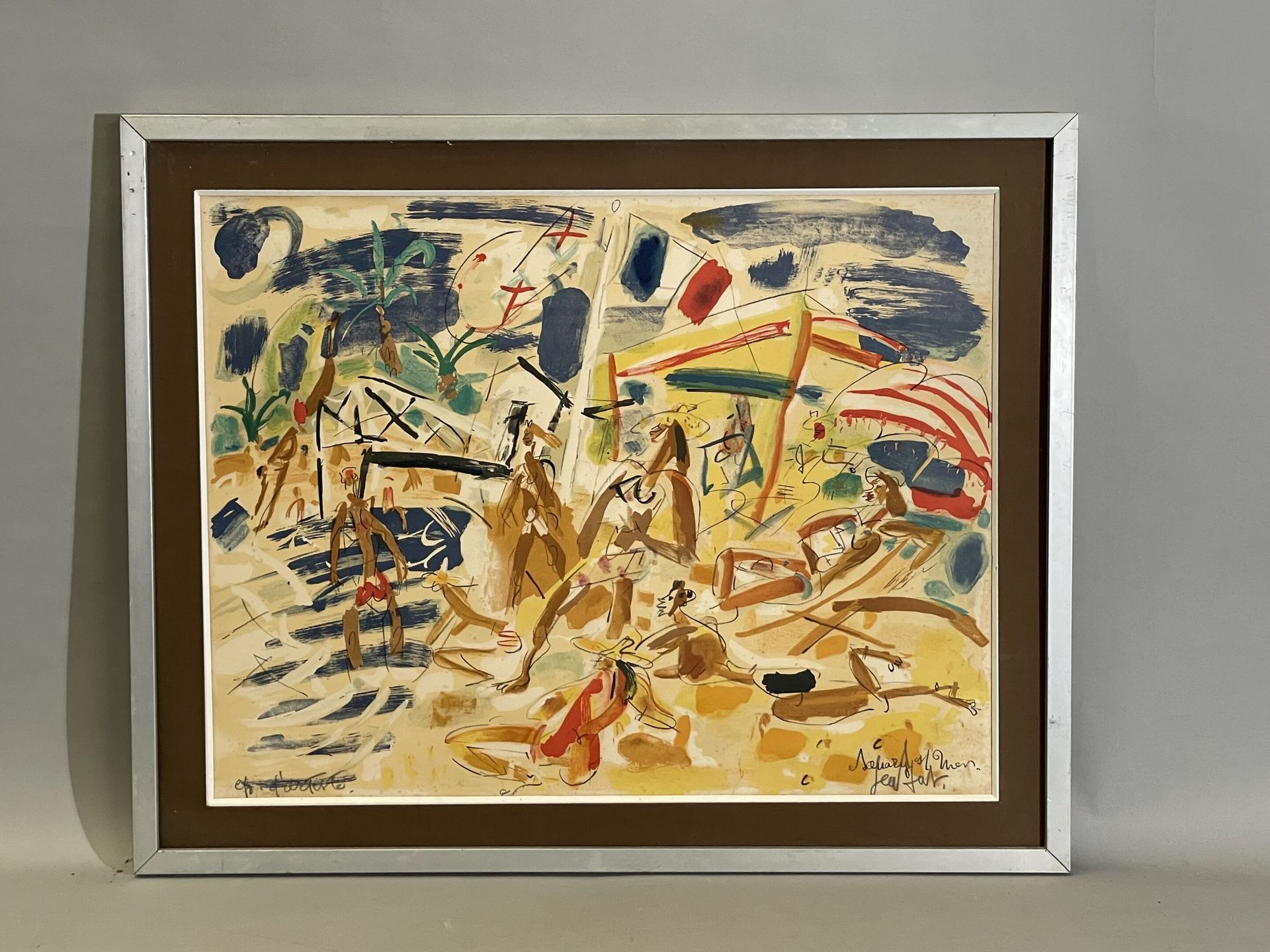 Null 根-保罗(1895-1975)
海上萨纳里
彩色石版画，有框架。 
右下方有签名和标题
左下角标有："ep. D'artiste.
49.5 x 64&hellip;