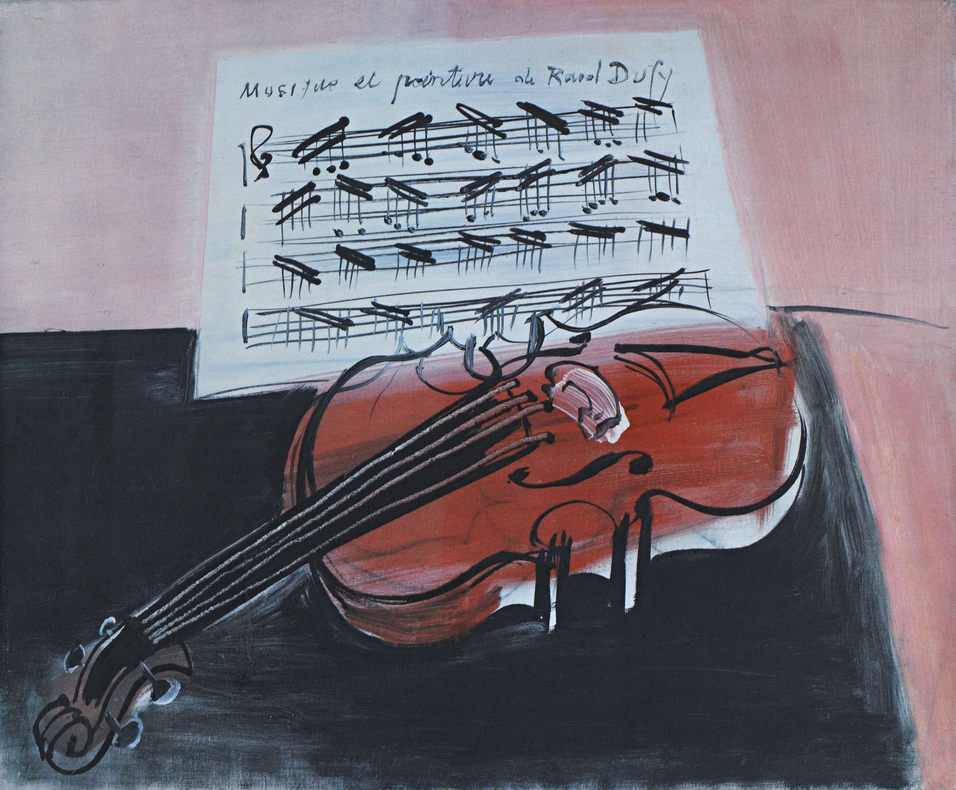 Null D'après RAOUL DUFY
"Musique et peinture"
Offset sur papier.
49 x 69 cm.