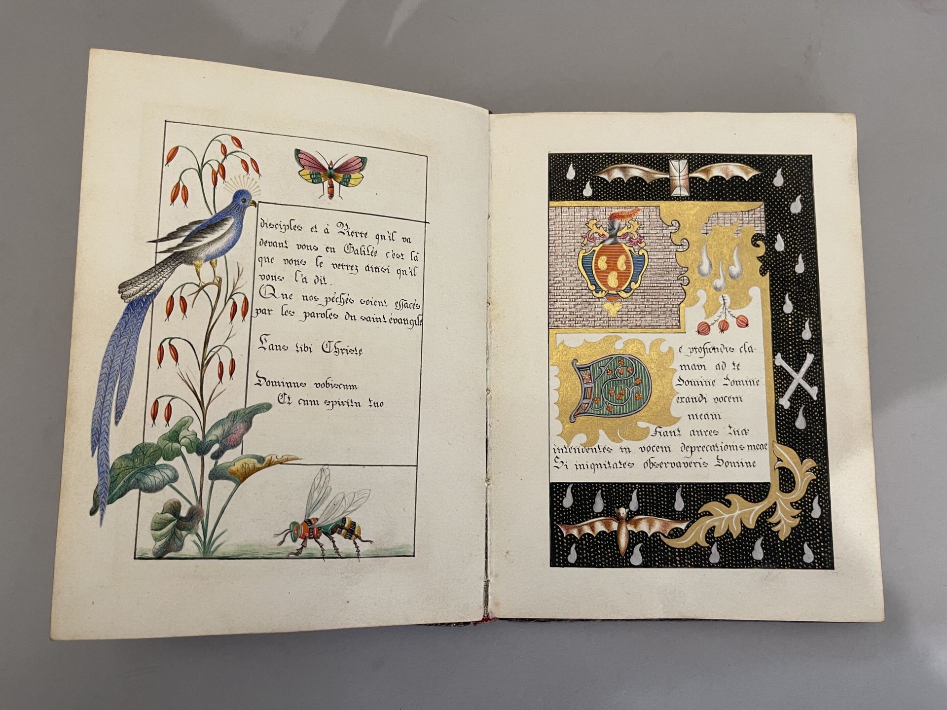 Null ORDINARIO DE LA MISA
Pequeño manuscrito iluminado, encuadernado.