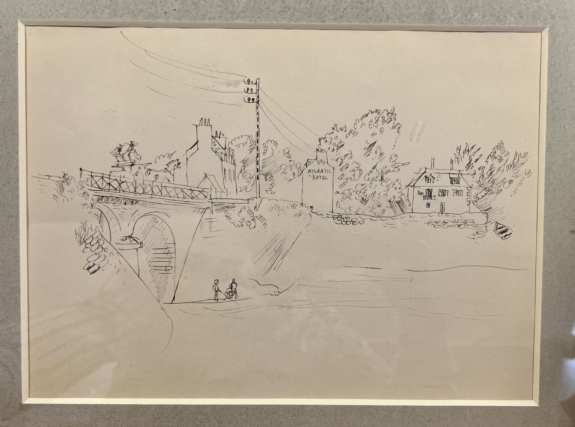 Null 查尔斯-拉博德，人称查斯-拉博德（1886年，布宜诺斯艾利斯-1941年，巴黎）。

河岸和桥上的马车
印度墨水
21 x 30 cm (展出)

从&hellip;