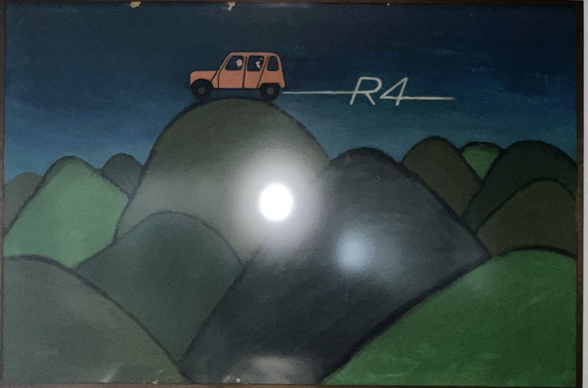 Null 雷蒙-萨维纳克（1907-2002）。
"R4".
水粉画在刨花板上。
左下方有签名。 
118 x 179厘米。
(意外)。