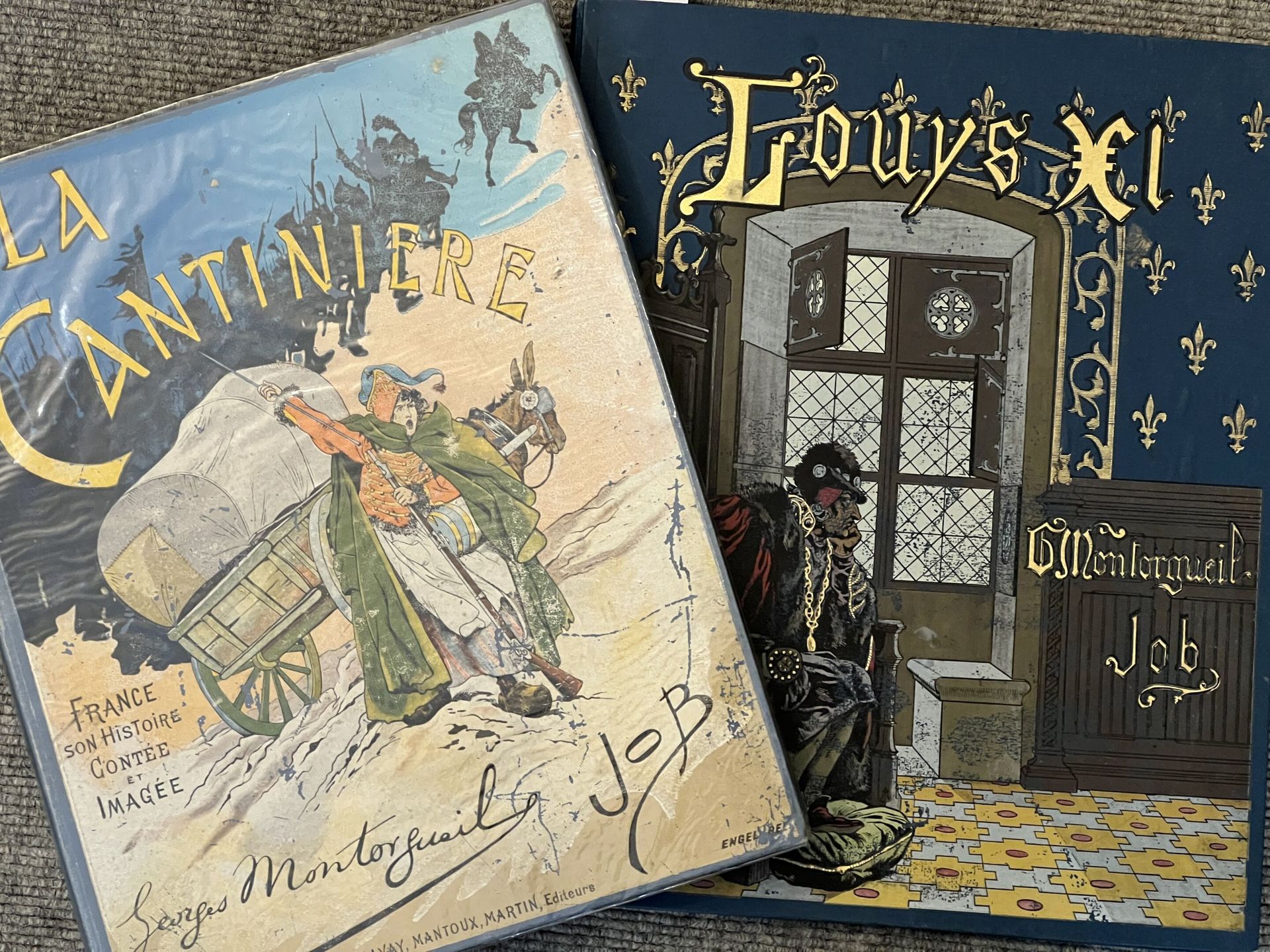 Null 两册：
La Cantiniére, Montorgueuil, 插图Job, Charavay Mantoux Martin, 1898年
路易十一&hellip;