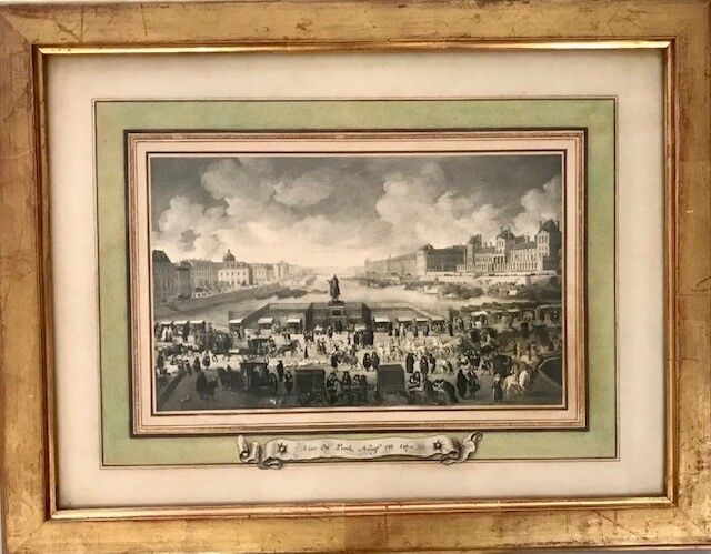 Null Two framed pieces signed V. Krug, 1846:
- "View of the Pont-Neuf".
- "View &hellip;
