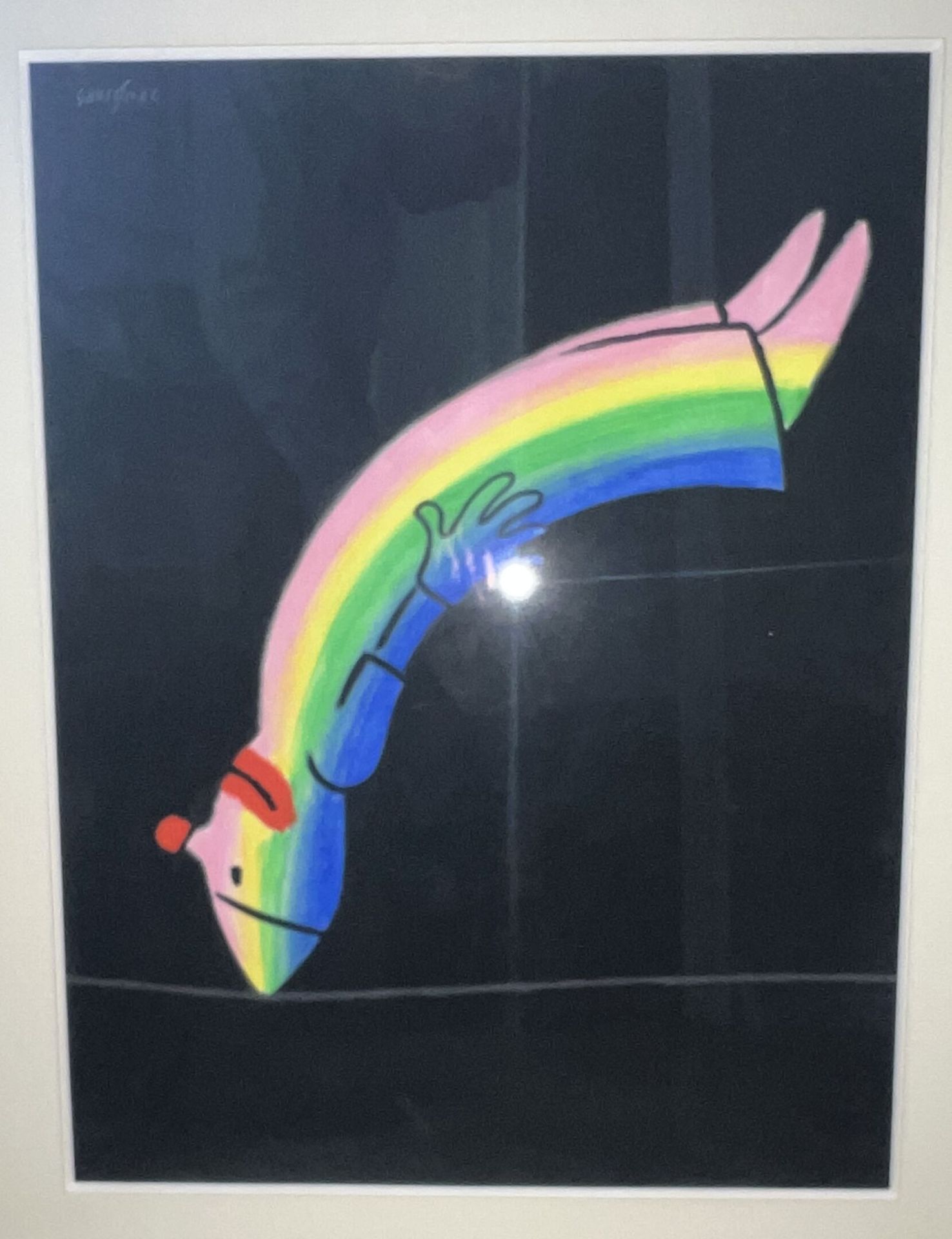 Null 雷蒙-萨维尼亚克（1907-2002）。
小丑的彩虹，1981年。
水粉画（？）左上方有签名。 
63 x 48厘米。