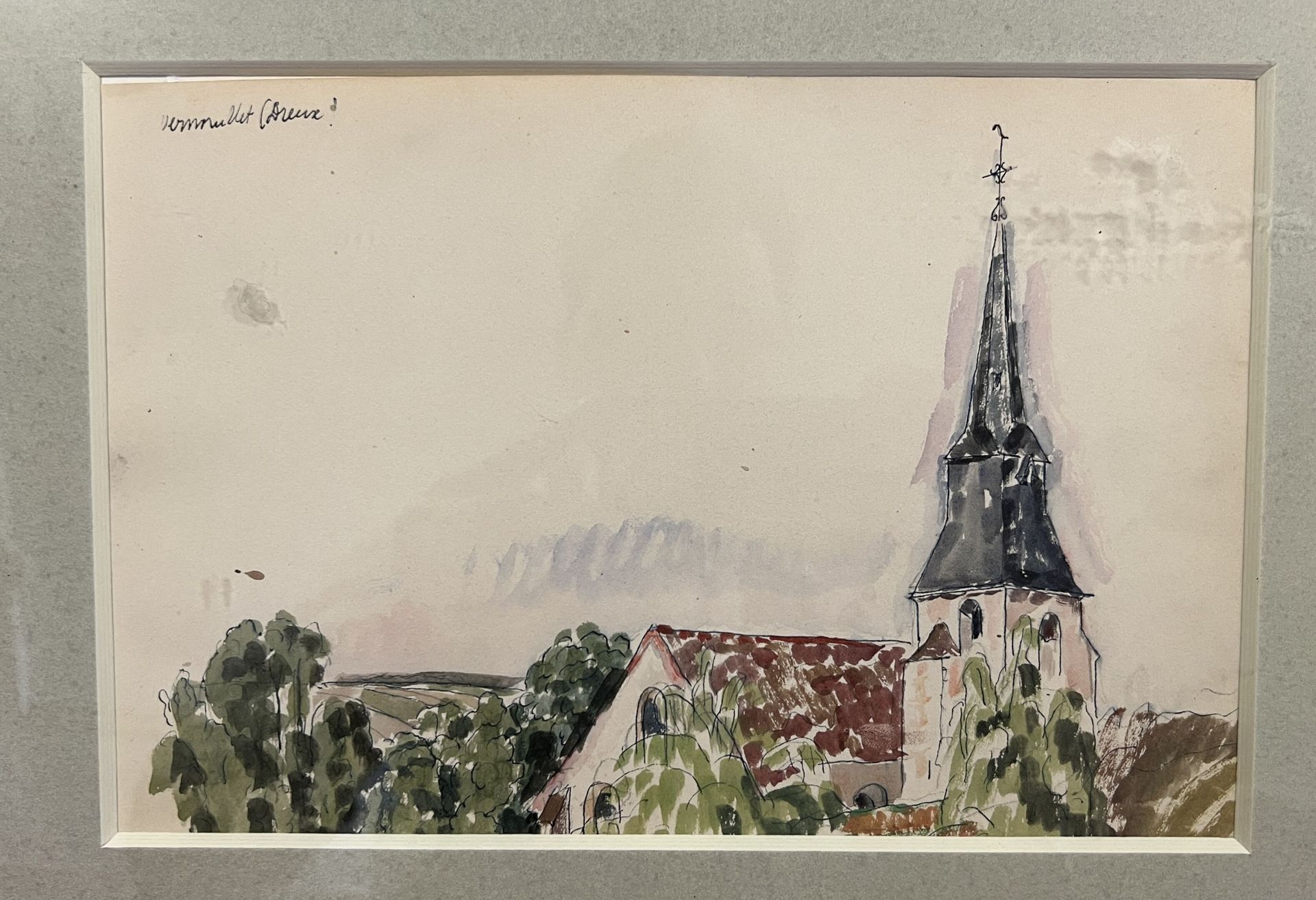 Null 查尔斯-拉博德，人称查斯-拉博德（1886年，布宜诺斯艾利斯-1941年，巴黎）。

弗努耶的圣苏尔皮斯教堂
印度墨水和水彩画
16.5 x 24.5&hellip;