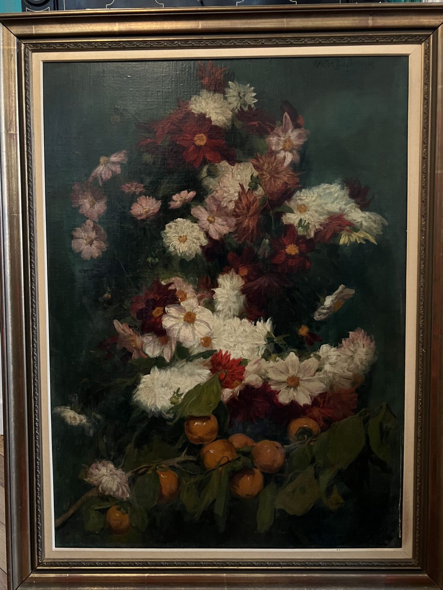 Null Walter BIDDLECOMBE
Bouquet de fleurs 
Huile sur toile 
Signée et datée 1901&hellip;