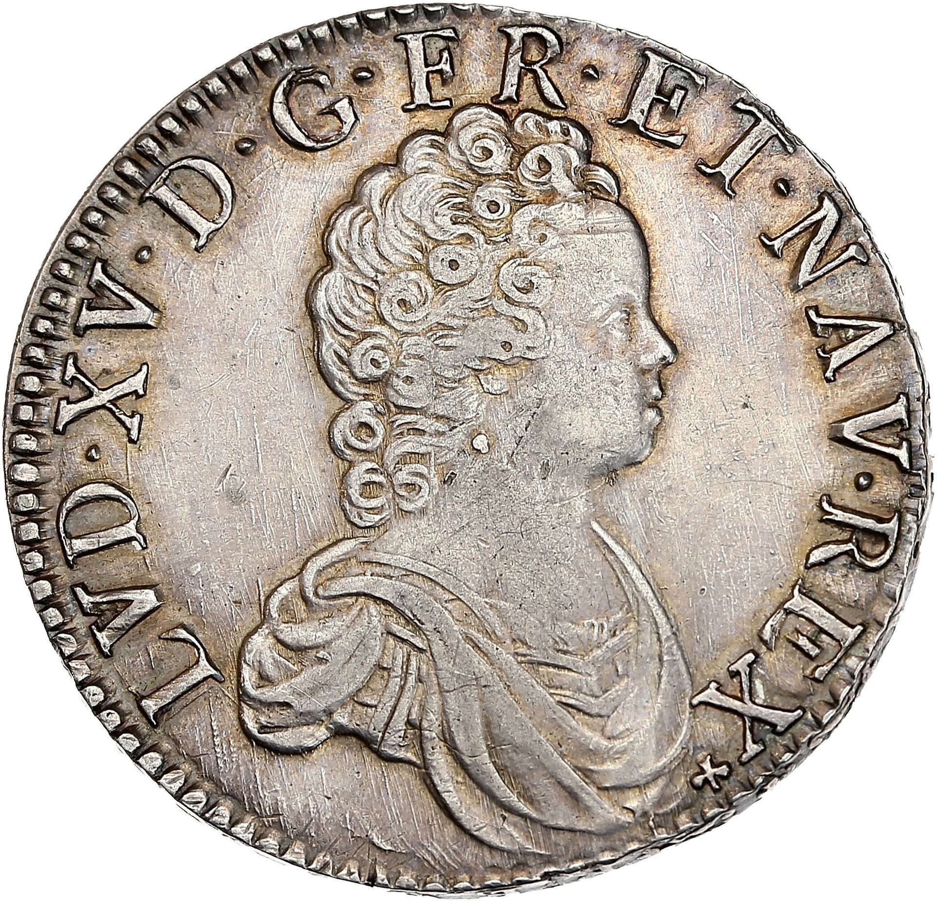 Null LOUIS XV (1715-1774)
Vertugadin shield. 1716. Riom. Flan neuf.
Infant bust &hellip;