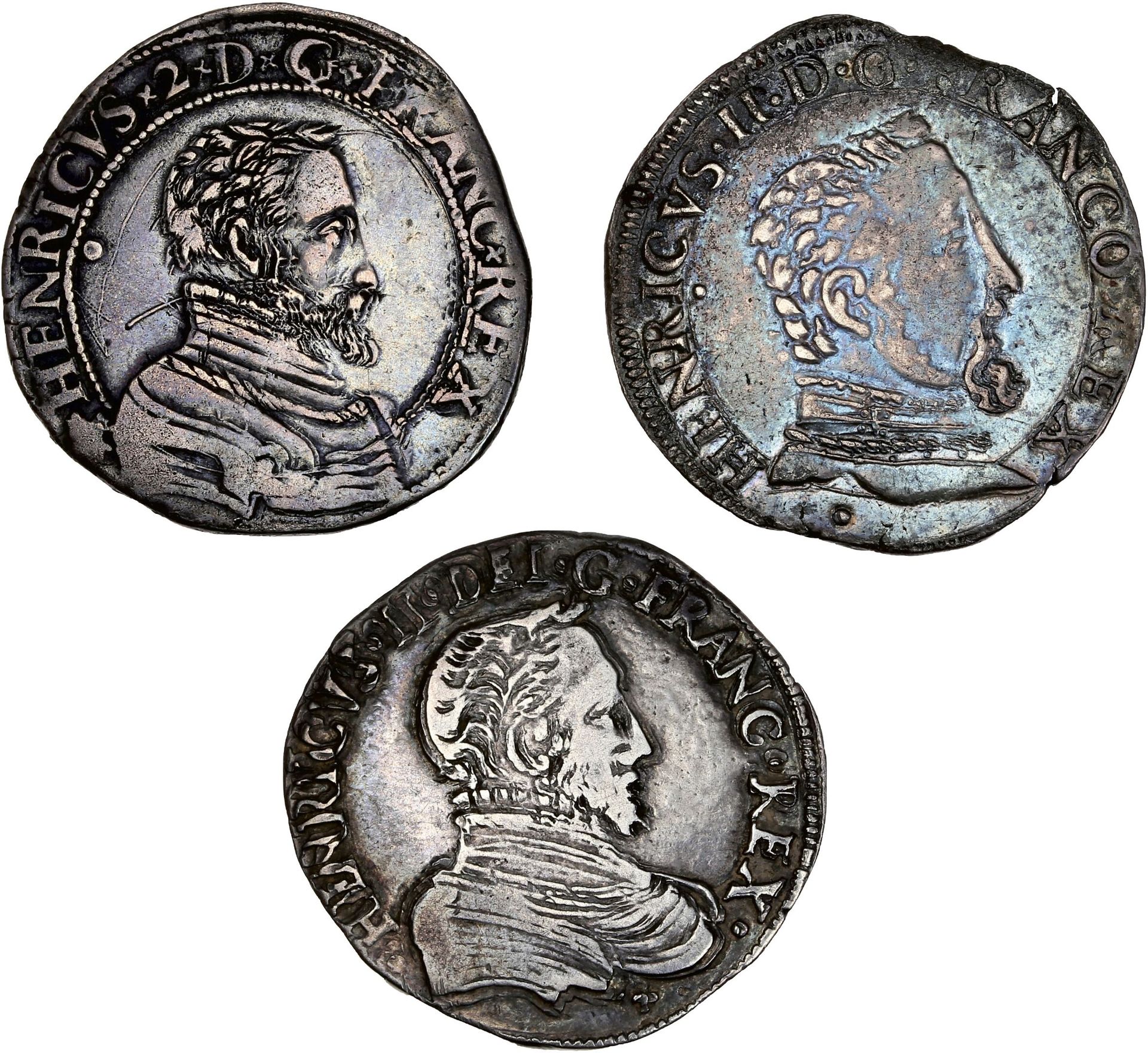 Null 弗朗索瓦二世 (1559-1560)
Teston，第二类：2份。1559年图卢兹和1560年蒙彼利埃（有改动）。
1560年格勒诺布尔（略有改动）。&hellip;