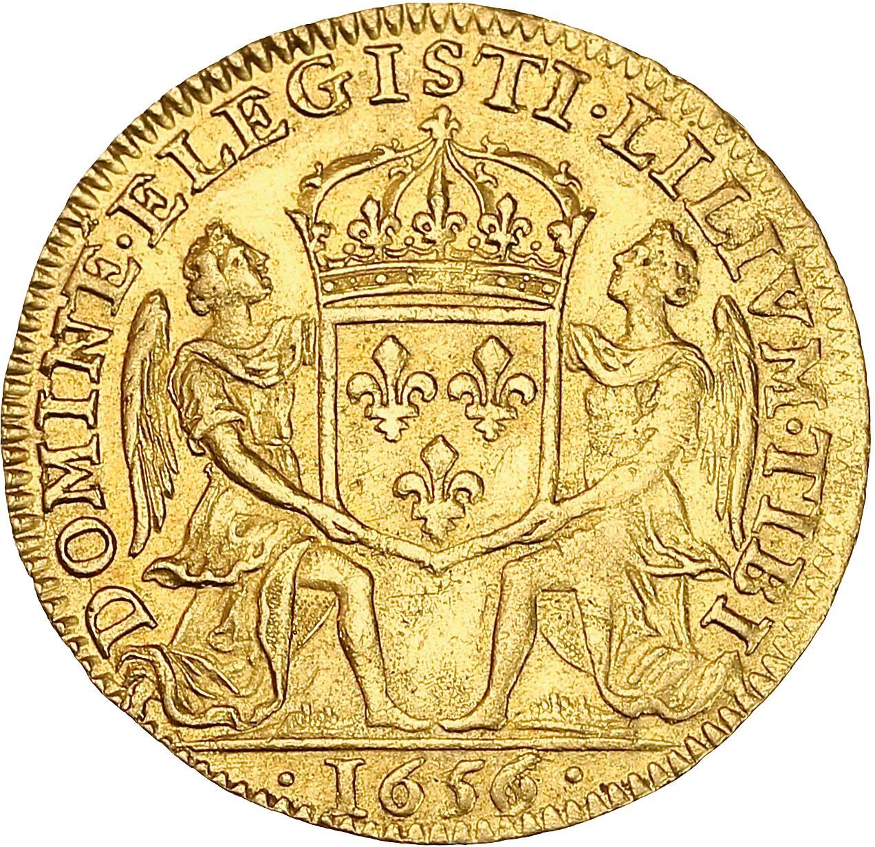 Null LUIS XIV (1643-1715)
Lirio de oro. 1656. París. 4,05 g.
Cruz formada por cu&hellip;