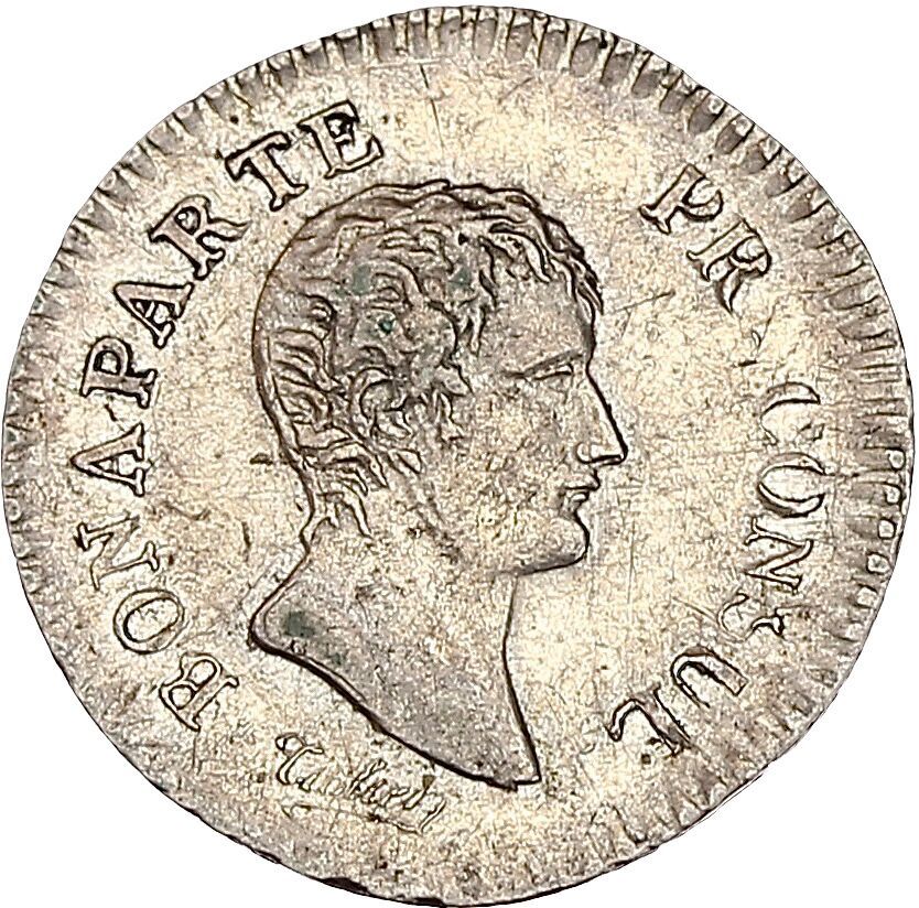 Null CONSULATE (1799-1804)
Quart de franc. Year 12. Paris.
Bust of Bonaparte at &hellip;