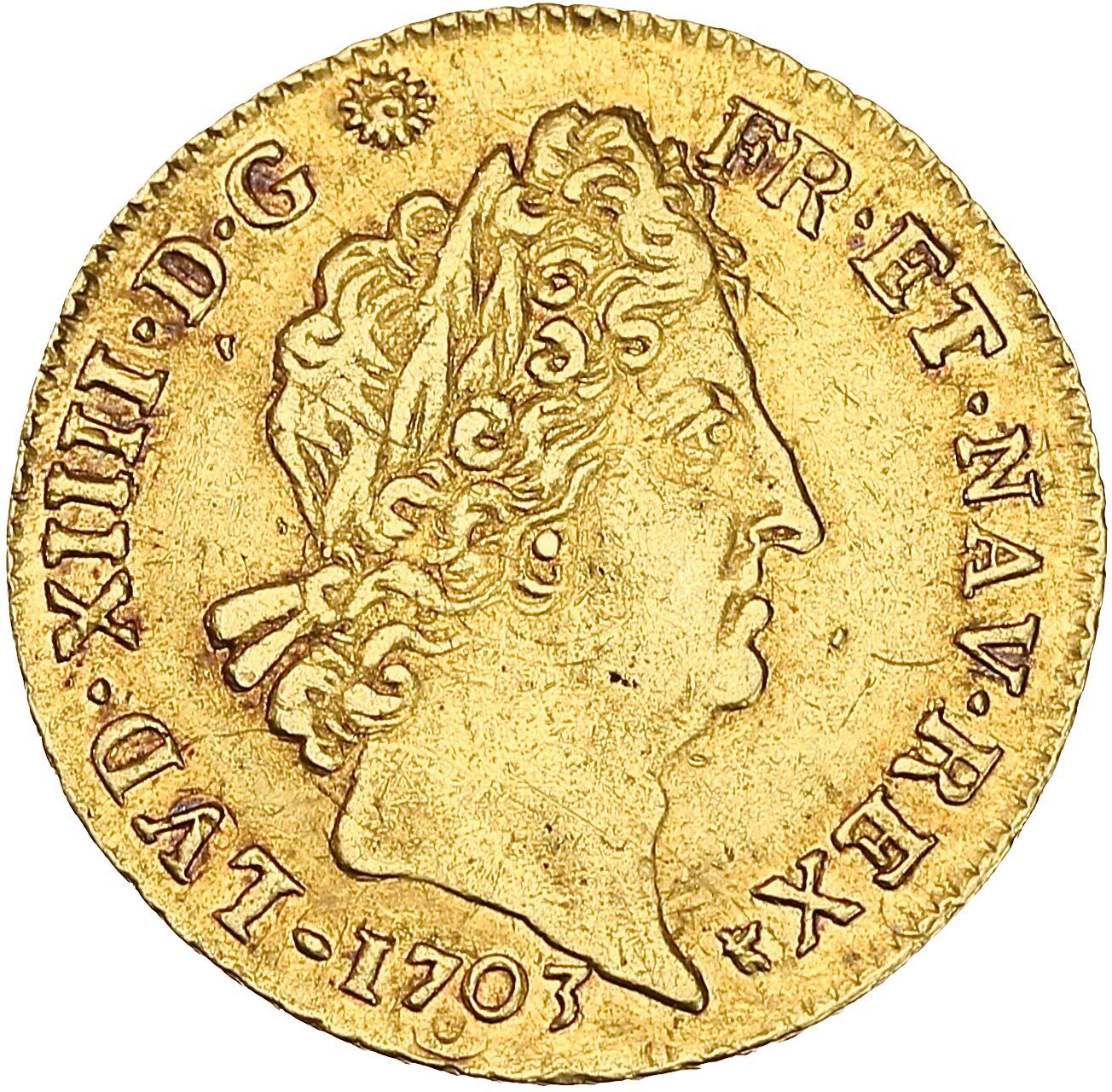 Null LOUIS XIV (1643-1715)
Louis d'or aux huit L et aux insignes. 1703. Rouen. R&hellip;