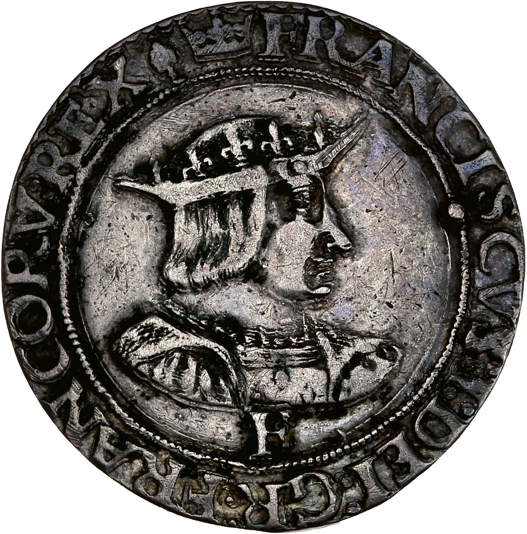 Null FRANÇOIS Ier (1515-1547)
Teston, 19e type. Angers.
D. 895.
TTB à superbe.