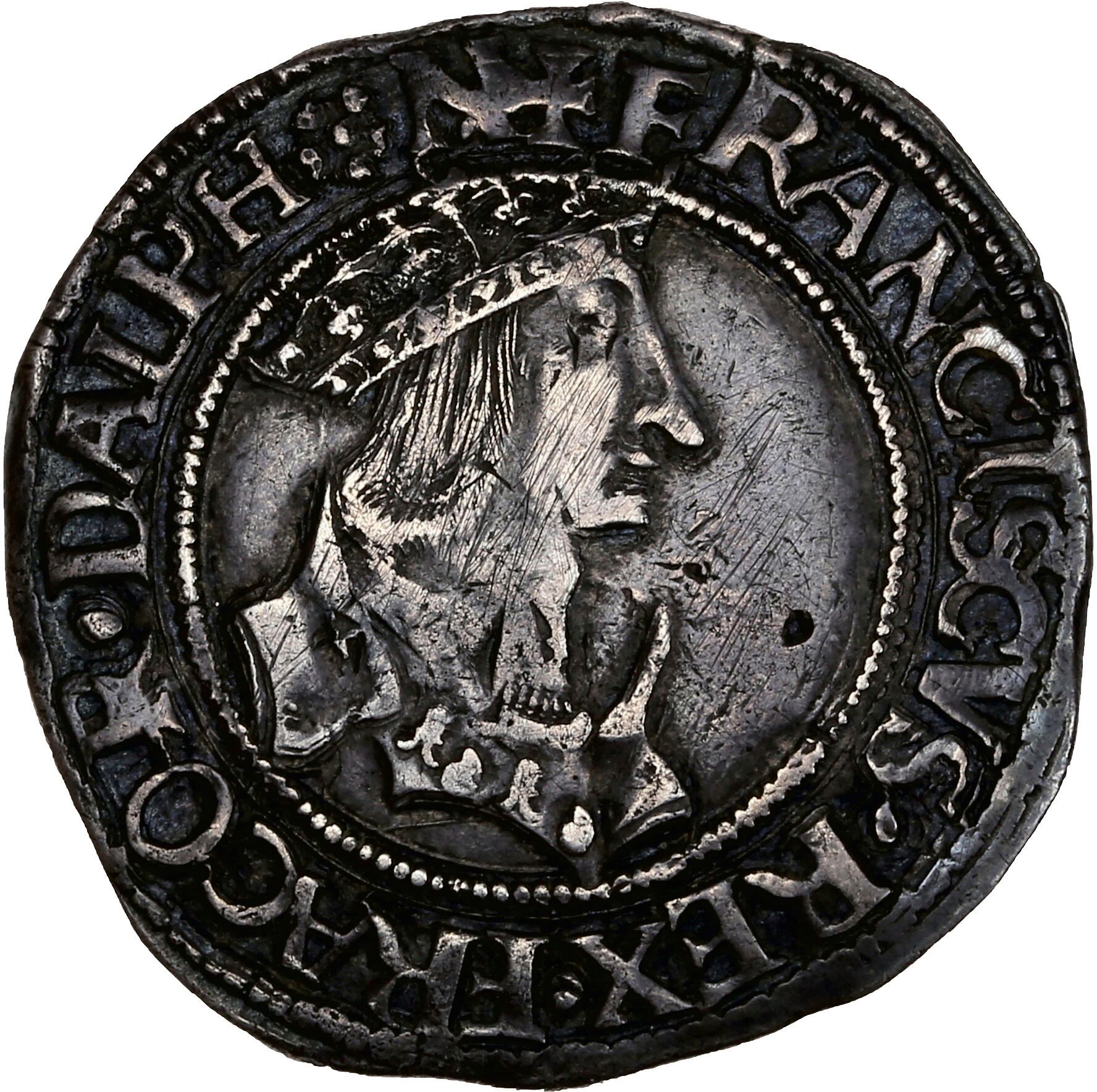 Null FRANÇOIS I. (1515-1547)
Teston du Dauphiné, 4. Typ. Grenoble (Schild mit ei&hellip;