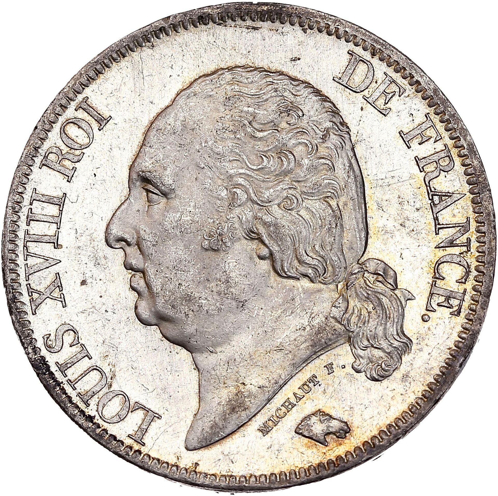 Null LOUIS XVIII (1815-1824)
5 francs. 1821. Paris.
Bare head to left.
R/ Crowne&hellip;