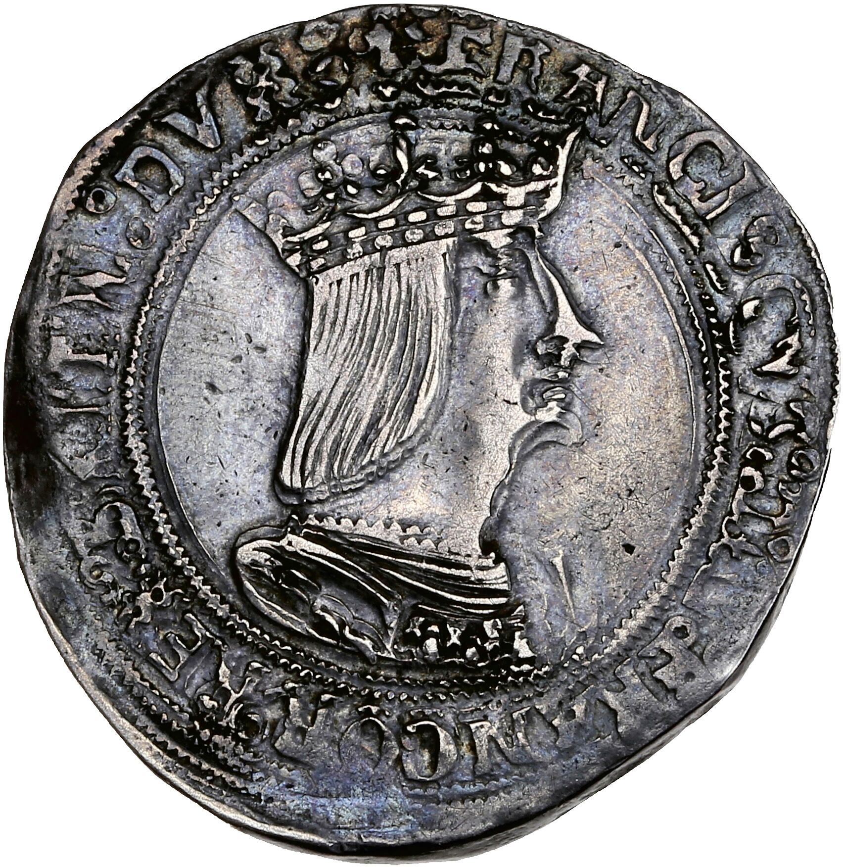Null FRANZISKUS I. (1515-1547)
Teston de Bretagne, 3. Typ. Rennes. 
D. 831.
Am r&hellip;