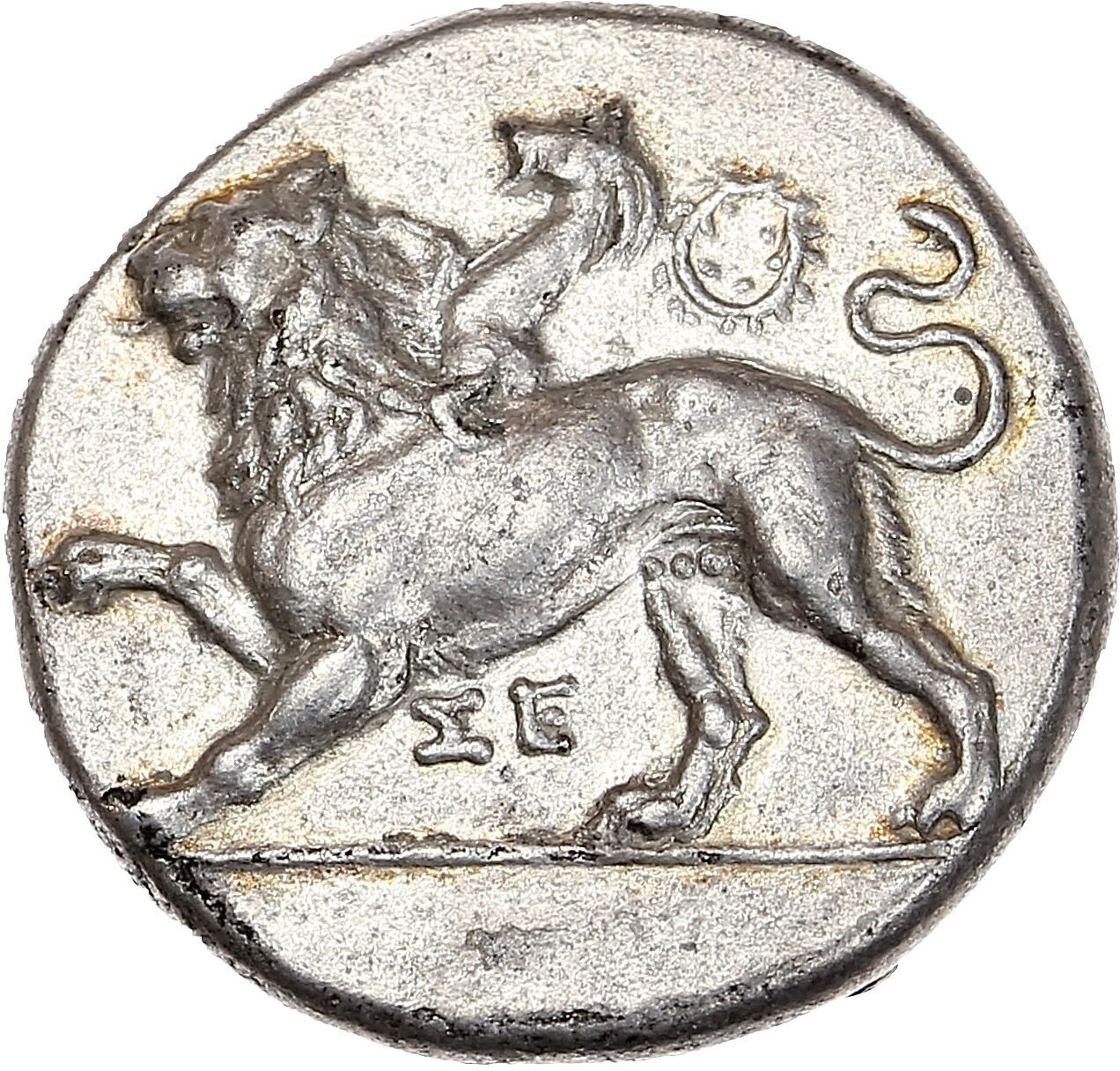Null PÉLOPONÈSE
Sycione (360-320 BC)
Statere. 11,91 g.
Chimera walking left. Abo&hellip;