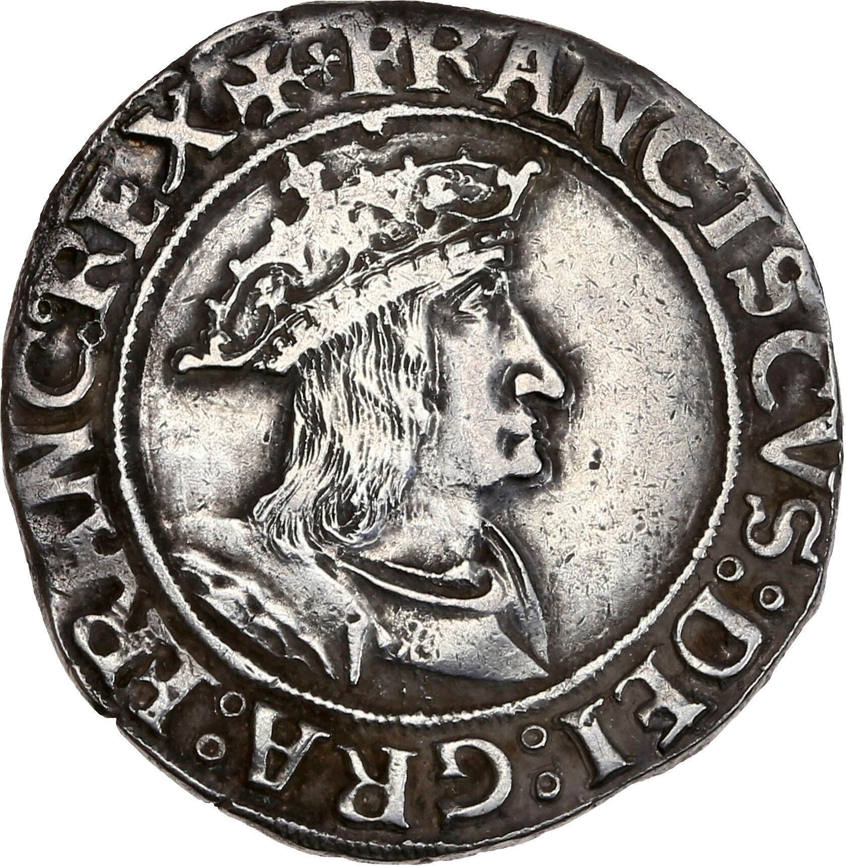 Null FRANÇOIS I. (1515-1547)
Teston du Dauphiné, 1. Typ. Crémieu.
D. 821.
Sehr s&hellip;
