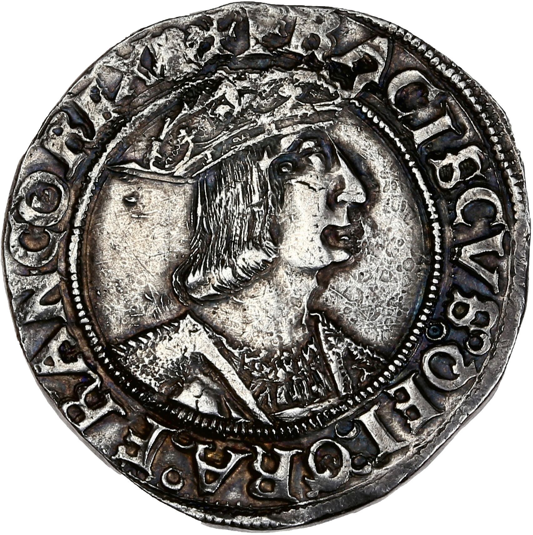Null FRANCÉS I (1515-1547)
Teston, tipo XIII. Dijon.
D. 810.
TTB a soberbio.