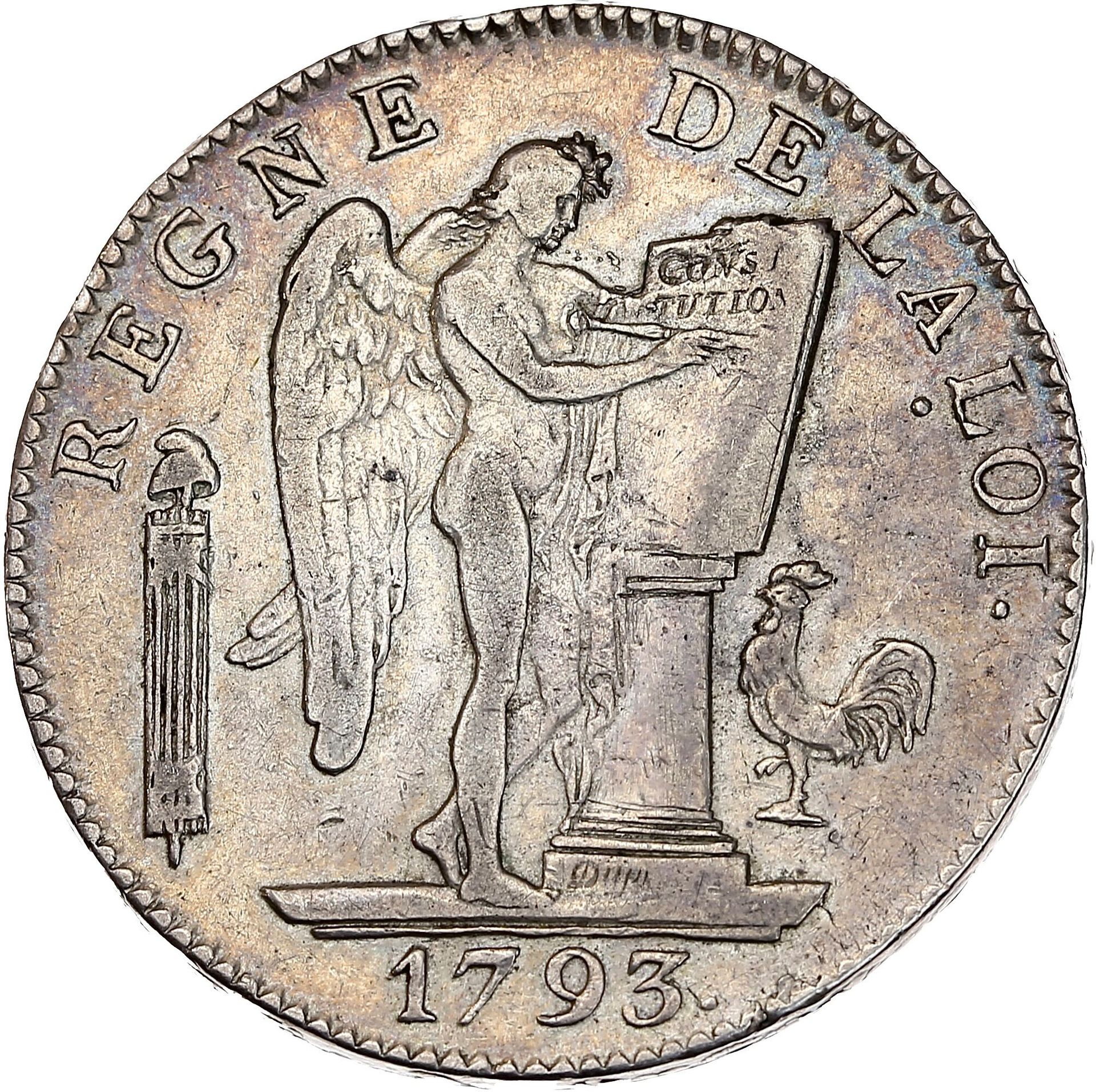 Null CONVENTION (1791-1792)
Écu de 6 livres. 1793. Paris.
Le Génie de la France &hellip;