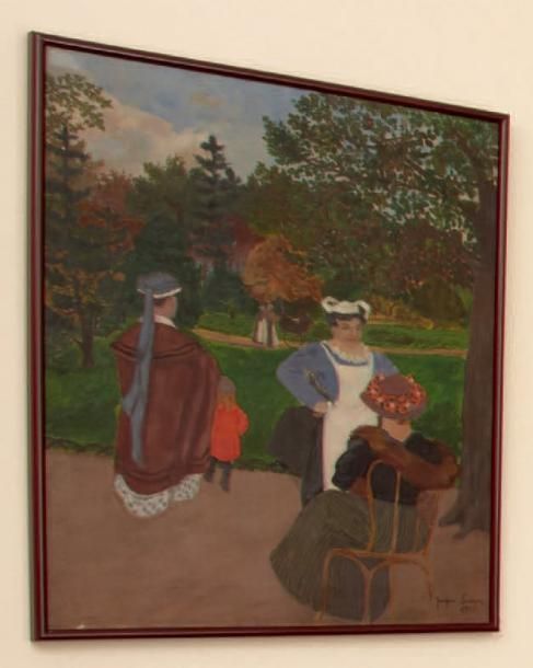 Jacques LEDERER (1894-1917) Au jardin public, les nounous, 1913 Huile sur toile,&hellip;