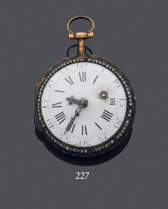 Null Reloj de bolsillo de llave de cuerda frontal en oro de varios tonos, revers&hellip;