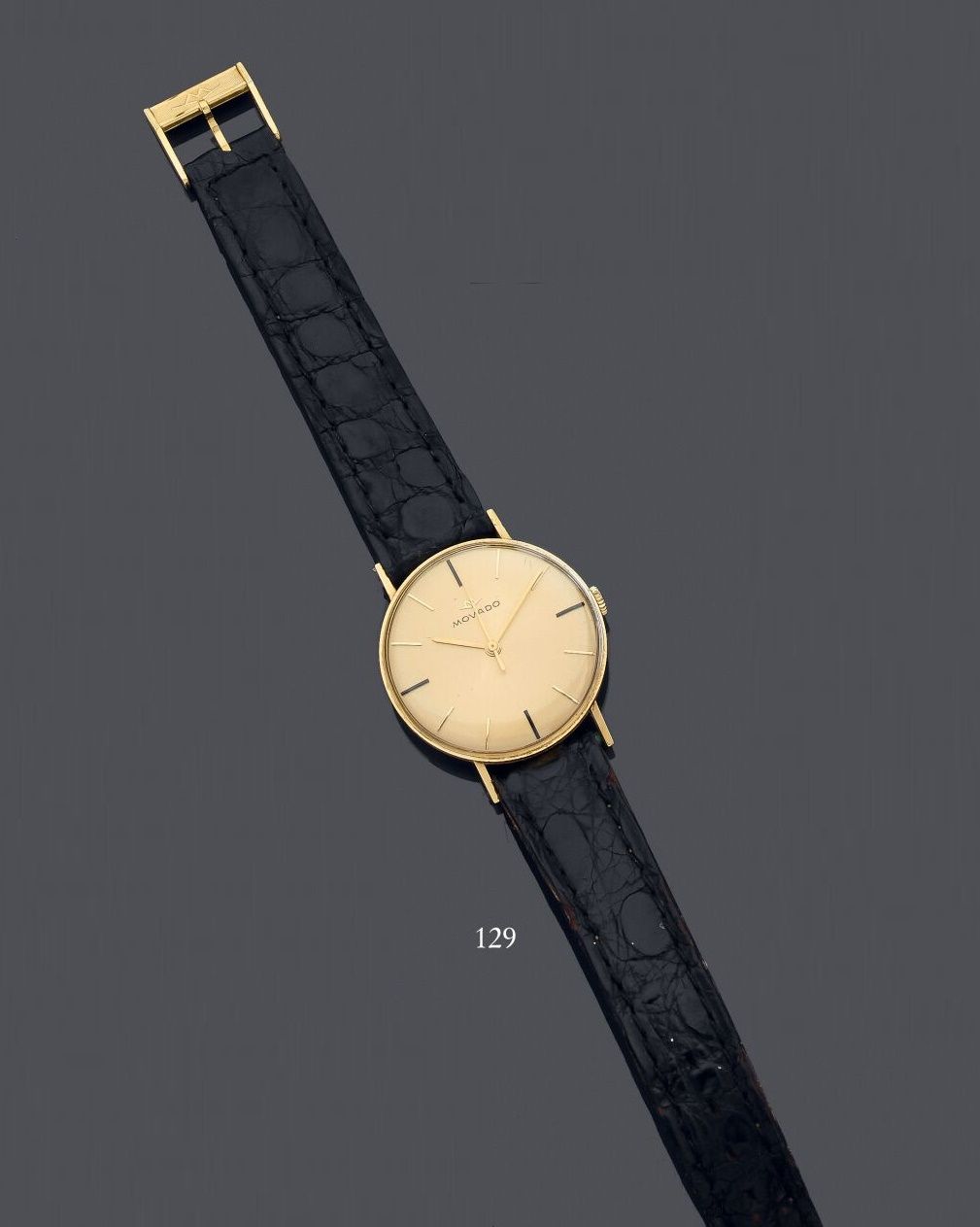 Null Montre-bracelet d'homme, la montre de forme ronde en or jaune 750 millièmes&hellip;