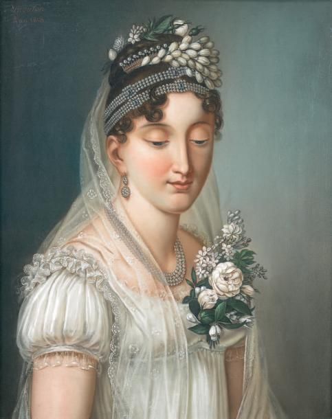 Maurice MOUTON (actif au début du XIXe siècle) 
Portrait d'une jeune mariée
Past&hellip;