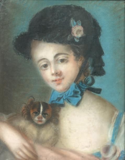 École FRANÇAISE du XVIIIe siècle 
Portrait de jeune fille au chat
Portrait de je&hellip;