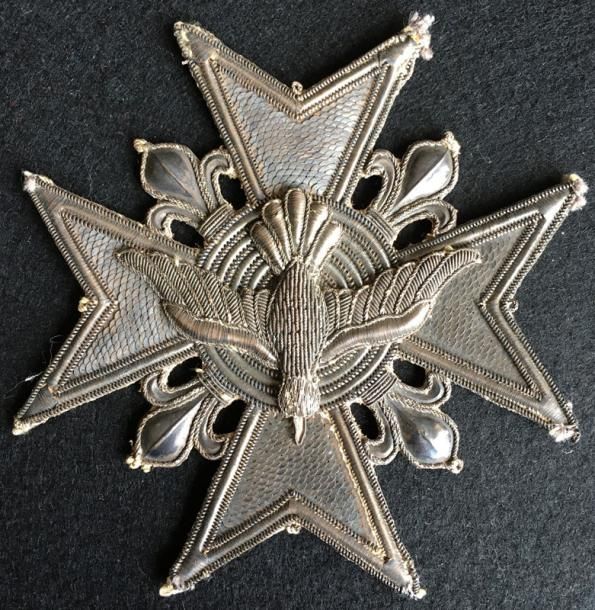 Null Ordre du Saint-Esprit, plaque de manteau de chevalier en broderie de fil d'&hellip;