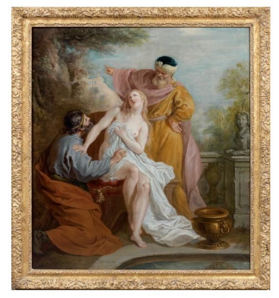 Nicolas BERTIN (1668-1736) Suzanne et les vieillards
Huile sur toile, rentoilée.&hellip;