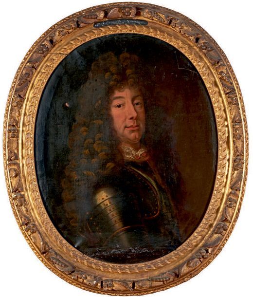 ÉCOLE FRANÇAISE de la fin du XVIIe siècle 
Portrait d'homme en armure
Huile sur &hellip;