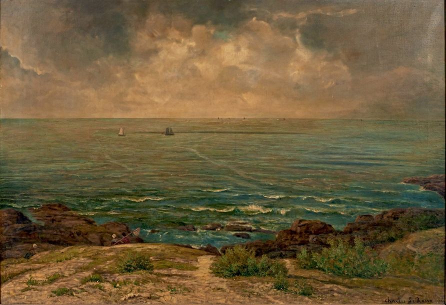 Charles Le ROUX (1814-1895) 
La mer montante à Préfailles, 1876
Huile sur toile,&hellip;