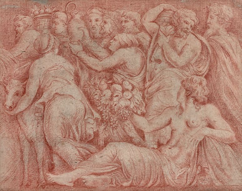 Ecole italienne du XVIIe siècle 
Figure de l'Abondance et cortège pour un sacrif&hellip;