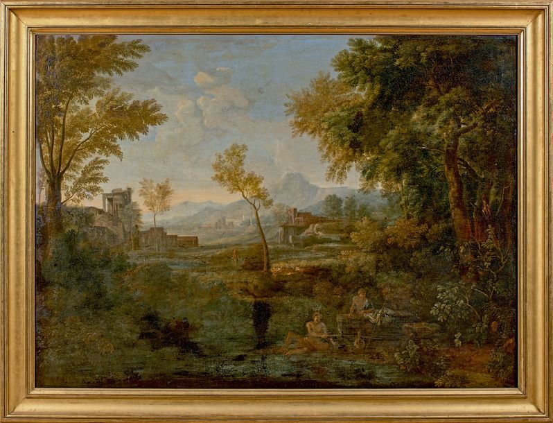 Attribué à Jan-Frans van BLOEMEN di Orizzonte (1662-1749) Paysage idéal
Huile su&hellip;