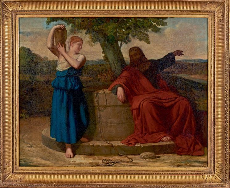 Jean Léon PALLIÈRE (Rio de Janeiro, 1823 - Lorris, 1887) Jésus et la Samaritaine&hellip;