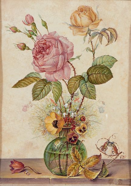 École Française du XIXe siècle, dans le goût du XVIIe siècle Bouquet de fleurs
G&hellip;