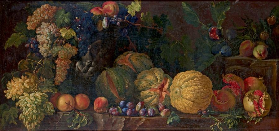 Entourage d'Abraham BRUEGHEL (1631-1690) Nature morte de fruits
Huile sur toile,&hellip;