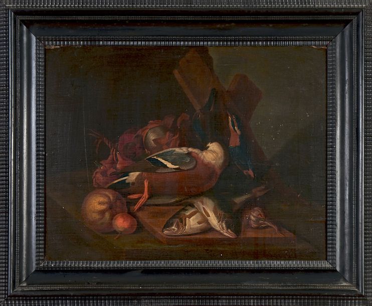 Ecole Flamande du XVIIIe siècle Nature morte
Deux huiles sur panneau.
(Fentes).
&hellip;