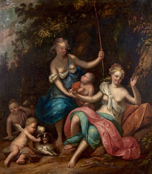 Adriann van der BURG (1693-1733) Diane chasseresse
Huile sur toile, rentoilée, s&hellip;