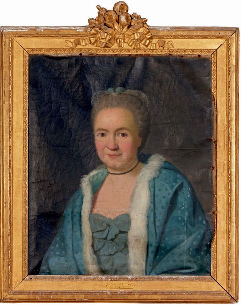 École FRANÇAISE du XVIIIe siècle Portrait d'Émilie Hélène de Palerne, comtesse L&hellip;