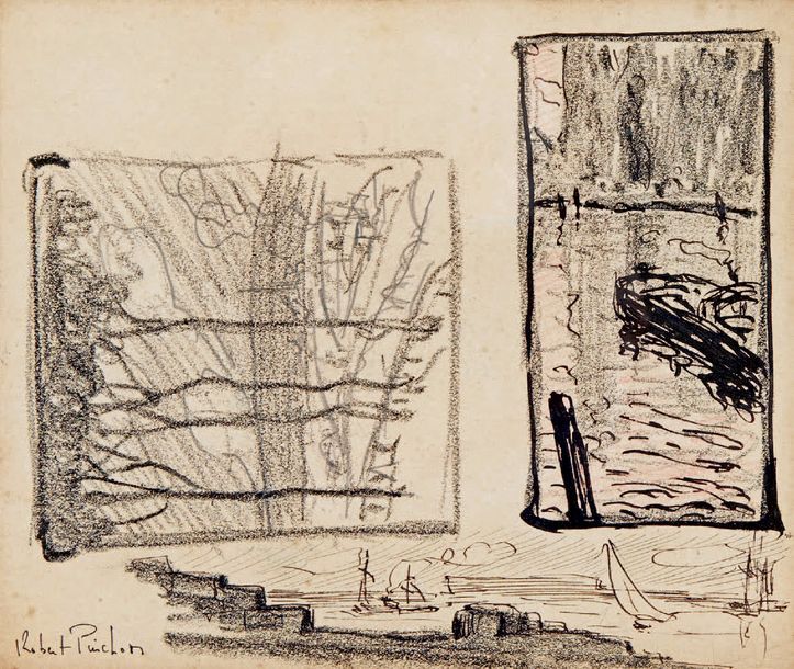 Robert Antoine PINCHON (1886-1943) Bord de mer
Deux dessins, un au crayon noir, &hellip;