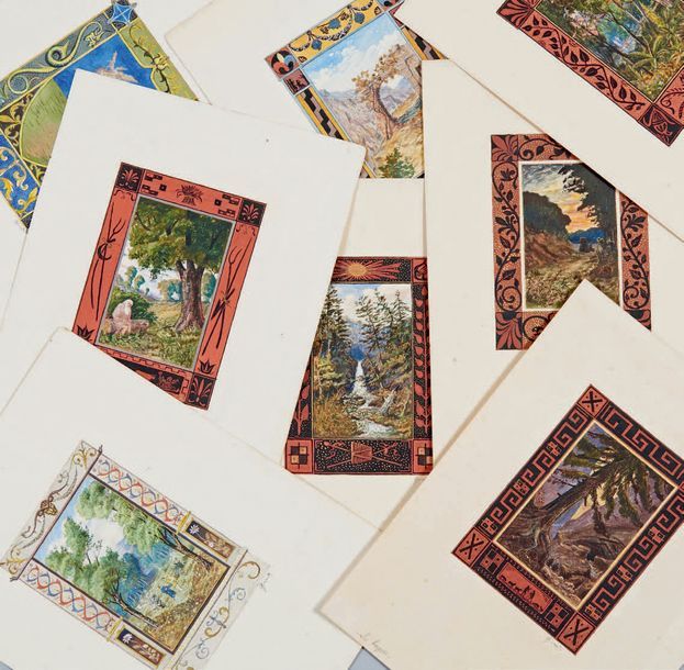 Antoine GUIRAUD (1800-1879) Paysages divers
Suite de huit aquarelles avec encadr&hellip;