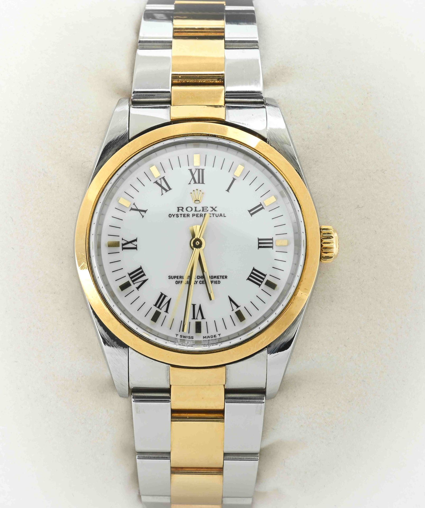 Null 
ROLEX. OYSTER PERPETUAL. Ref. 14203. Unisex chronometer, steel and gold ca&hellip;
