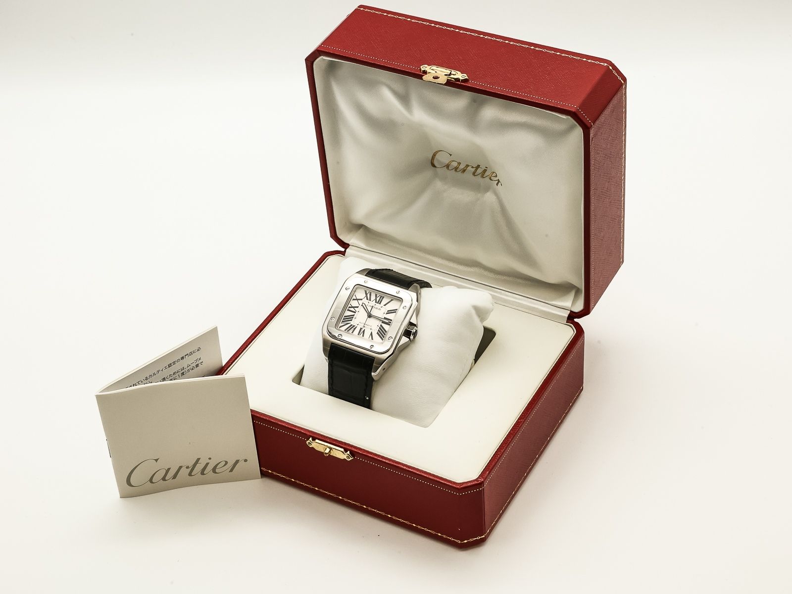 Null CARTIER Santos 100 Ref.2656, n° 491015
Steel bracelet watch. Case back with&hellip;