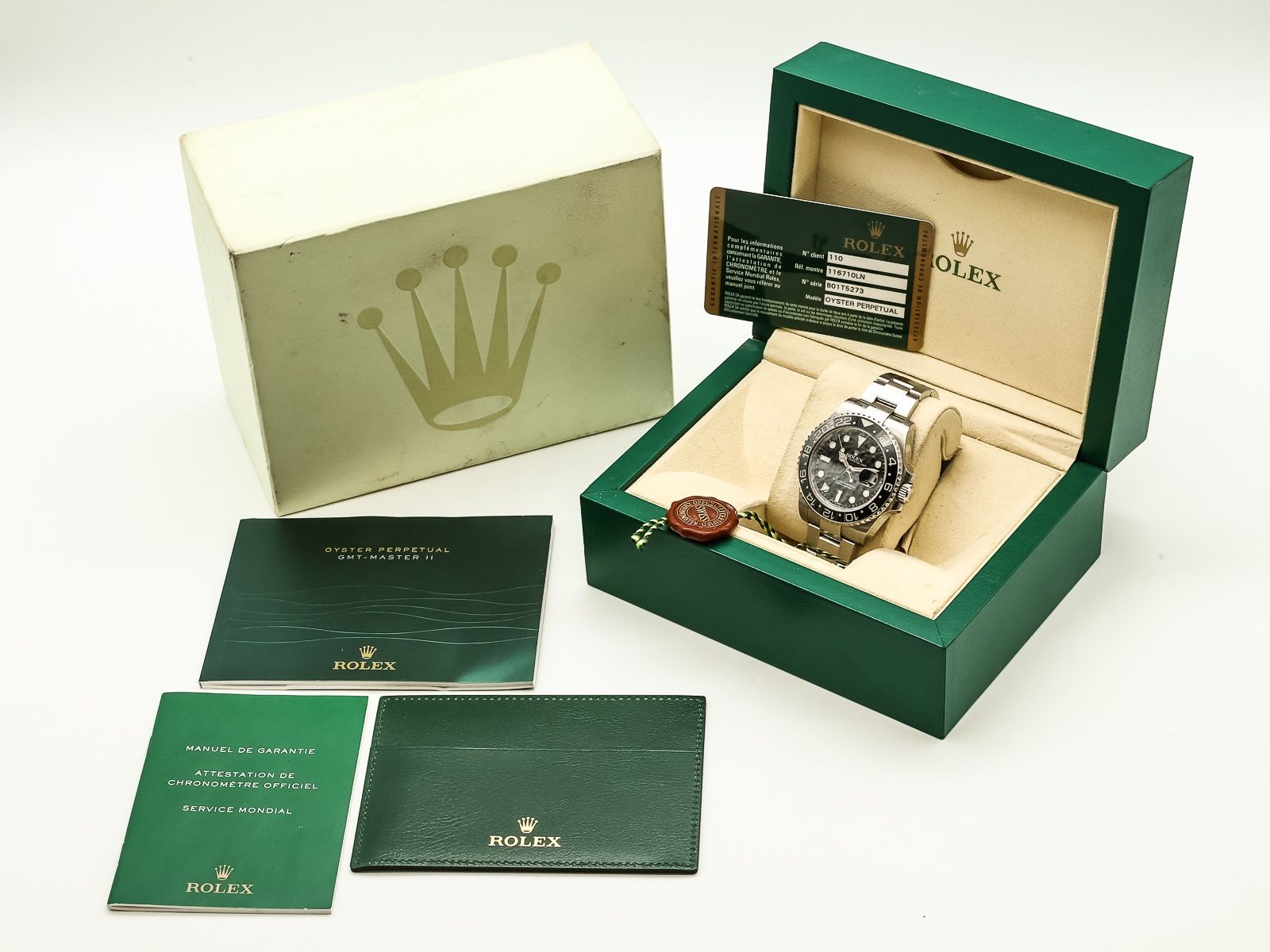 Null ROLEX GMT Master II Ref. 116710LN, n° 801T5273
Steel wristwatch with second&hellip;