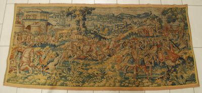 Audenarde début 18e. Tapestry with small dots: Cavalry shock.

Size: 114 x 235 c&hellip;