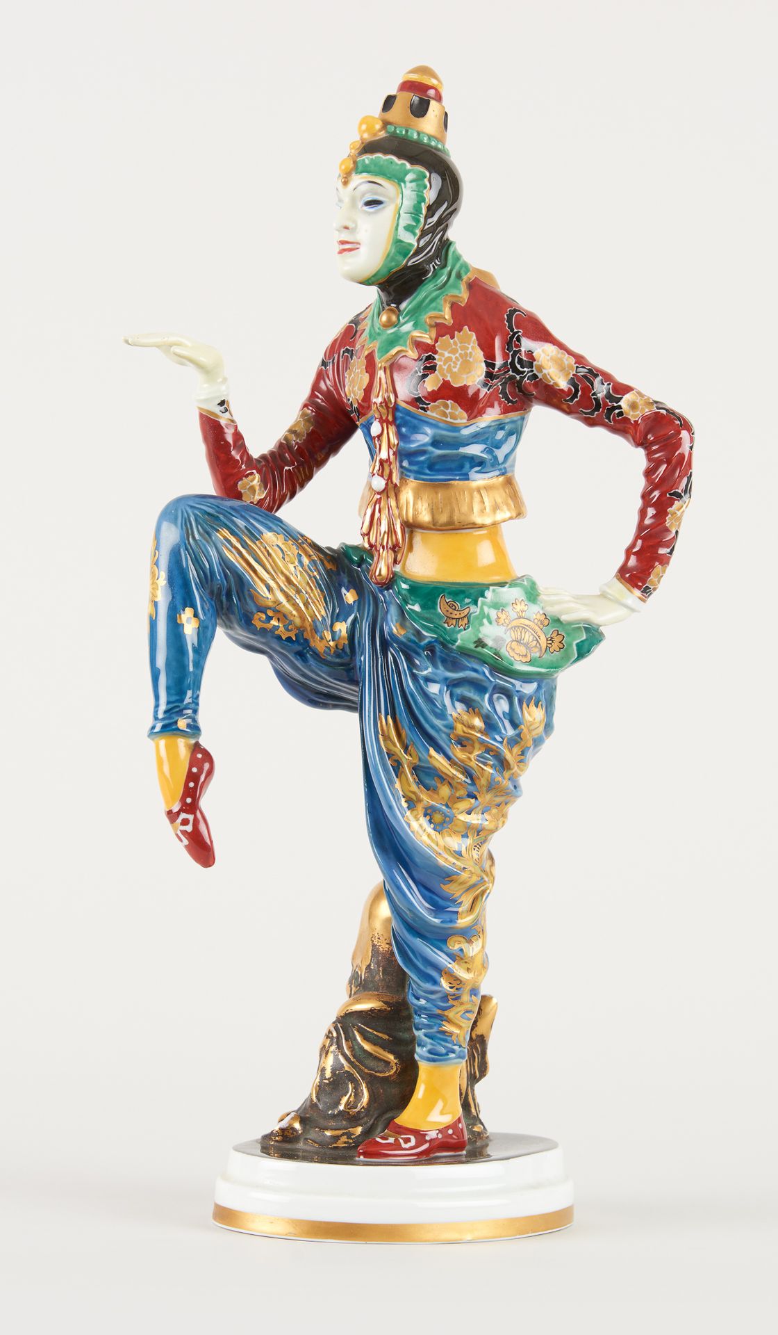 Rosenthal. Sculpture en porcelaine polychrome: Danseuse Anita Berber dans son rô&hellip;