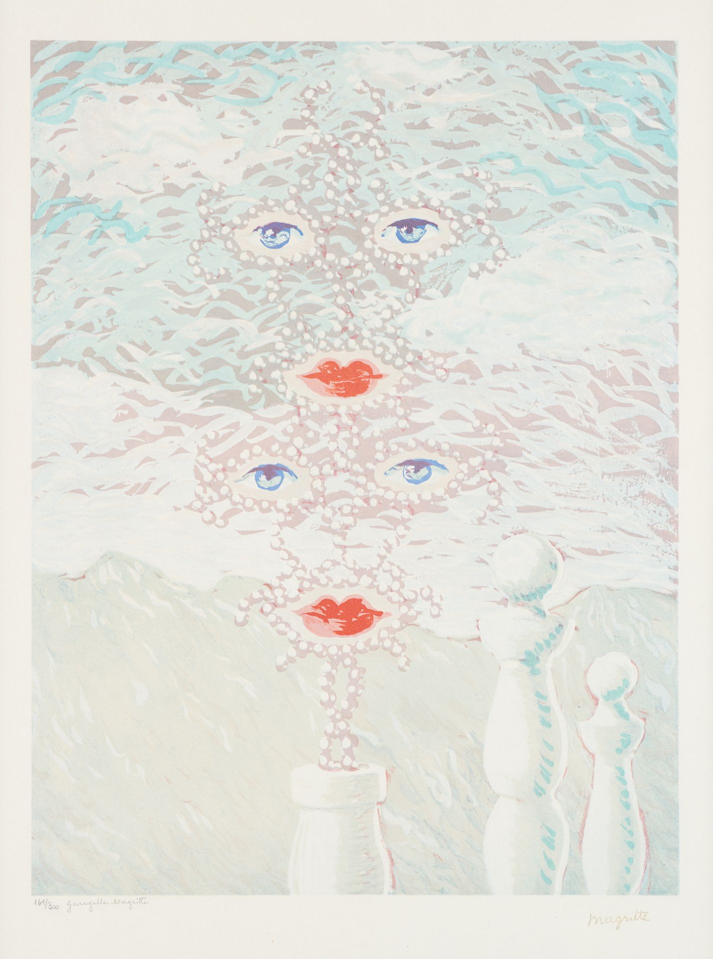 Georgette MAGRITTE École belge (1901-1986) Print, lithograph in colours on paper&hellip;